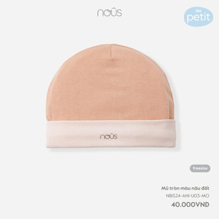 Mũ tròn Nous cho bé trai, bé gái hai màu sắc chất liệu mềm mại, thoáng mát <6kg