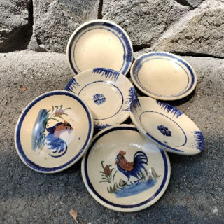  🌱 COMBO 3 DĨA SIZE 13CM GỐM XƯA MẪU GÀ HOẶC PHẾT XƯA💢🌱 <Tùy khách chọn> 👉Sản phẩm sạn chấm chân không láng.🤑😊 