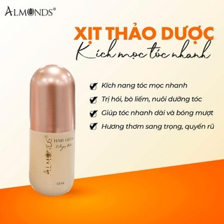 Xịt thảo dược kích mọc tóc almonds hair grow 120ml