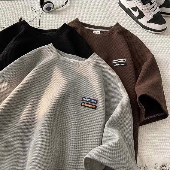 ÁO THUN 19Autumn NAD Unisex Áo phông nam nữ tay lỡ oversize form rộng chất liệu cotton dệt tổ ong thoáng mát | BigBuy360 - bigbuy360.vn