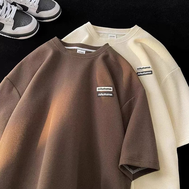 ÁO THUN 19Autumn NAD Unisex Áo phông nam nữ tay lỡ oversize form rộng chất liệu cotton dệt tổ ong thoáng mát | BigBuy360 - bigbuy360.vn