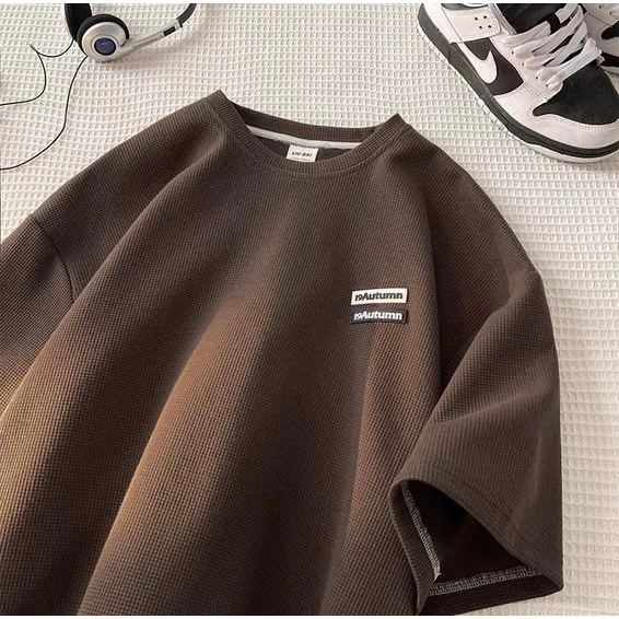 ÁO THUN 19Autumn NAD Unisex Áo phông nam nữ tay lỡ oversize form rộng chất liệu cotton dệt tổ ong thoáng mát | BigBuy360 - bigbuy360.vn