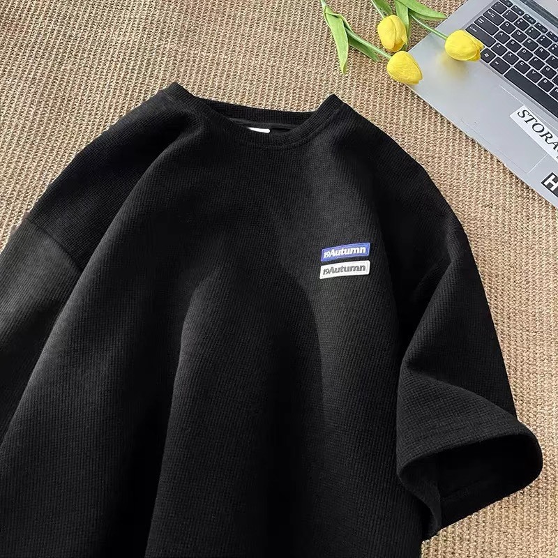 ÁO THUN 19Autumn NAD Unisex Áo phông nam nữ tay lỡ oversize form rộng chất liệu cotton dệt tổ ong thoáng mát | BigBuy360 - bigbuy360.vn