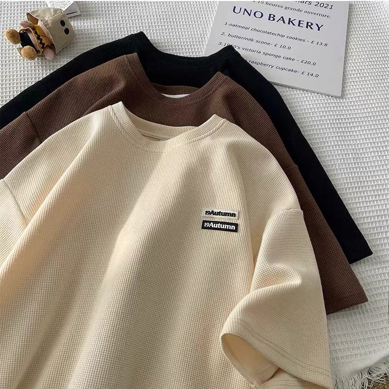 ÁO THUN 19Autumn NAD Unisex Áo phông nam nữ tay lỡ oversize form rộng chất liệu cotton dệt tổ ong thoáng mát | BigBuy360 - bigbuy360.vn