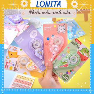 Bút xóa kéo hoạt hình động vật Lonita viết xóa kéo mini cute BX01