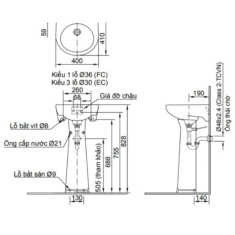 Chân chậu rửa mặt