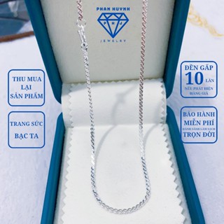  Dây chuyền xoắn S nam nữ vòng cổ xoắn dẹt bạc 925 cao cấp PHJ - Quà tăng bạn 