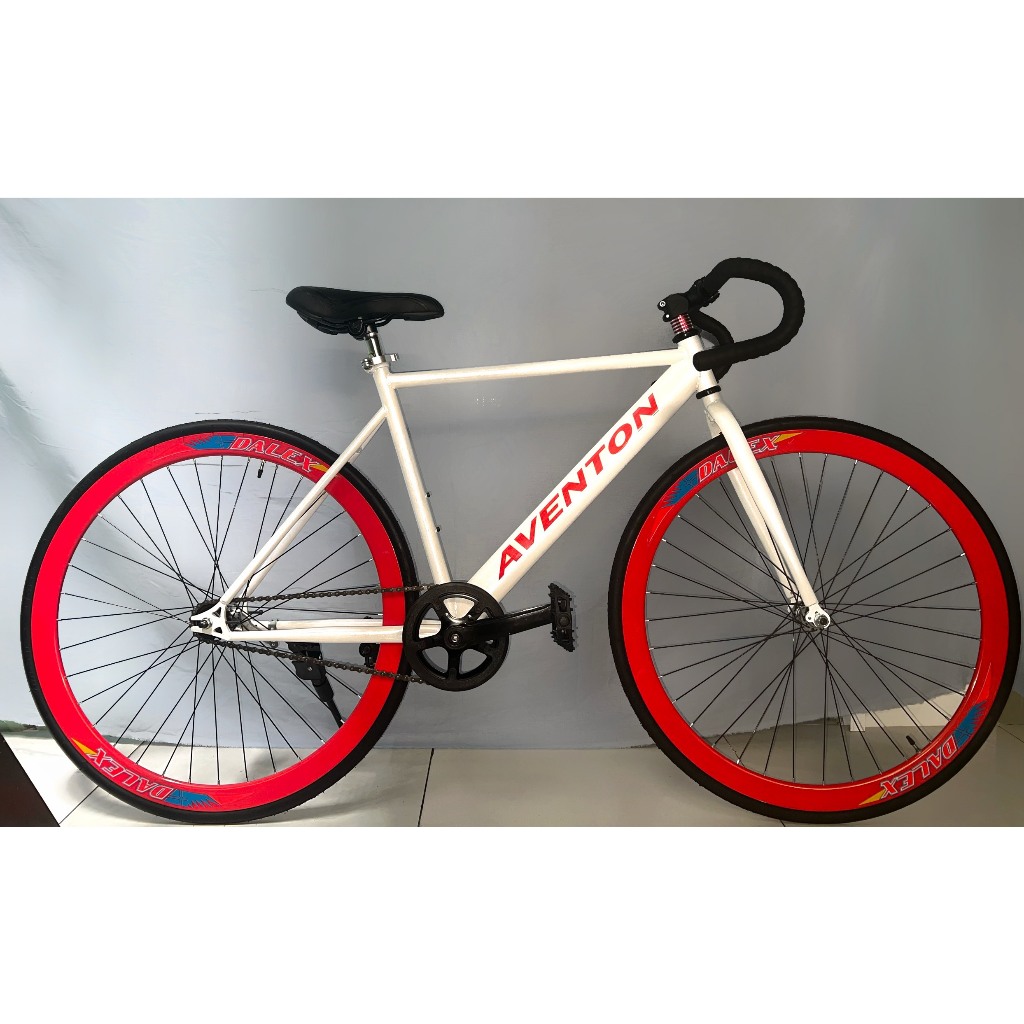 Xe đạp Fixed single - AVENTON - White and Red