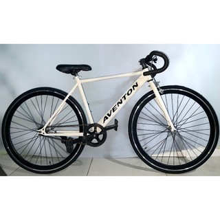Xe đạp fixed single - aventon - white and black