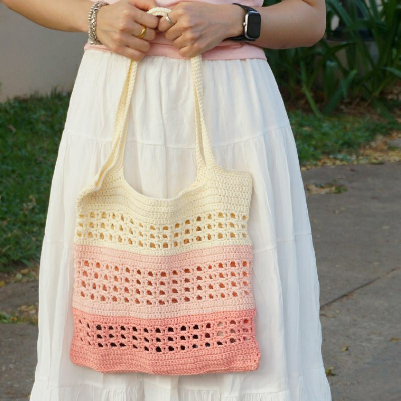 | túi handmade | túi tote lưới len đan tay thủ công