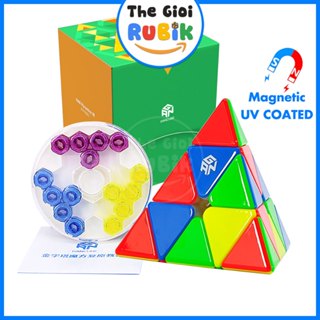 Gan Pyraminx M 3x3 có nam châm Standard, Explorer, Enhanced, UV chính hãng GAN CUBE Đồ chơi trí tuệ | The Gioi Rubik