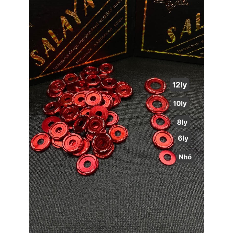 (GIÁ 1 CON) LÔNG ĐỀN SALAYA ,KITACO NHÔM ĐỎ ĐỦ LOẠI 6,8,10,12ly