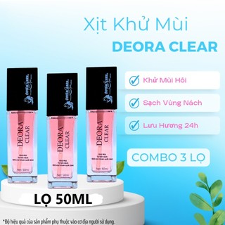 Combo 3 lọ xịt khử mùi doera clear quyên lara 50ml