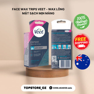 Tẩy lông mặt Veet Expert, Wax Ria Mép, Miếng dán wax lông Veet cho mặt, hộp 20 miếng