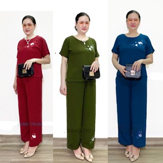 Bộ đũi trung niên cho bà cho mẹ Tay cộc quần dài