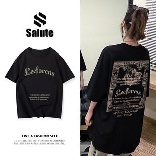 Áo thun Đen cổ tròn bigsize mùa hè nữ local brand áo phông tay ngắn Cotton Salute Y0757