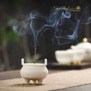 Lư cắm nhang, đặt nụ Trầm, lư đốt hương trầm cao cấp, chất liệu gốm