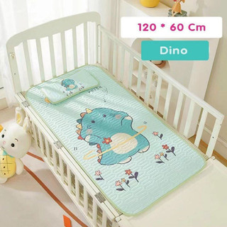 [Hàng Loại 1] Chiếu Lụa Điều Hoà Kèm Gối Cho Bé 60x120cm