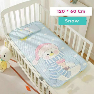 [Hàng Loại 1] Chiếu Lụa Điều Hoà Kèm Gối Cho Bé 60x120cm