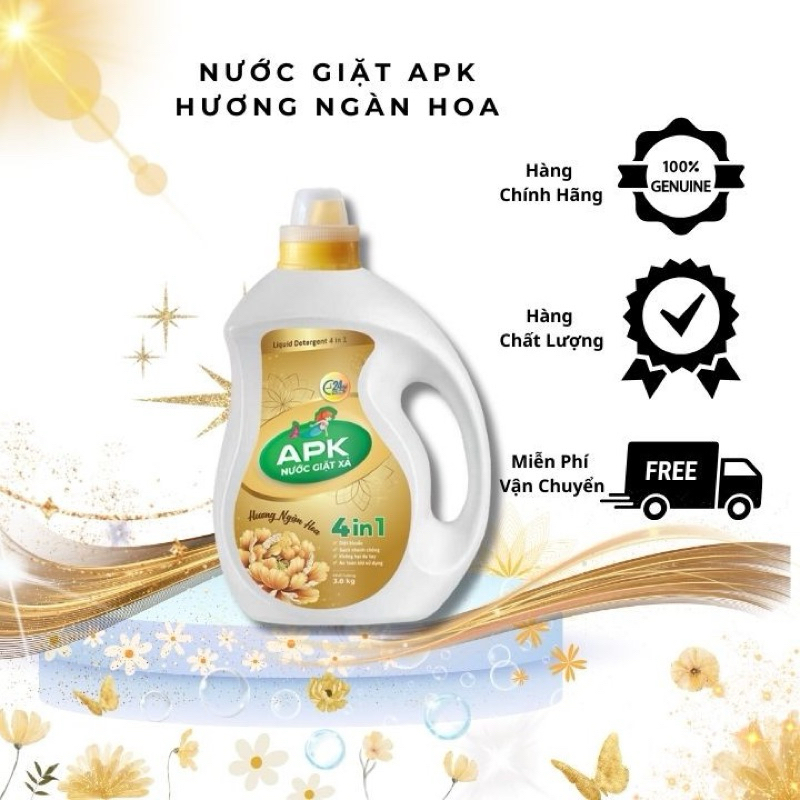 NƯỚC GIẶT APK HƯƠNG NGÀN HOA 3.8kg