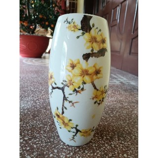 Bình hoa - Lọ hoa - Bình dáng bom - gốm sứ bát tràng