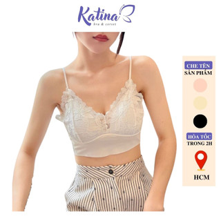 Kta12 áo bra nữ katina bra phối ren có mút ngực không gọng ren mềm mịn đẹp quảng châu loại 1