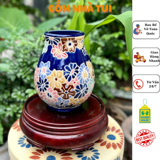 Bình bách hoa nhỏ gốm sứ nam bộ 21cm