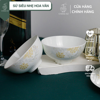 Bát cơm hoa văn sứ siêu nhẹ - Sứ xương siêu nhẹ Minh Châu - Vỡ 1 đổi 1