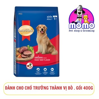 Thức ăn hạt khô SmartHeart vị thịt bò nướng dành cho chó trưởng thành 400g