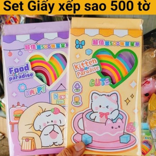 Giấy xếp sao, giấy gấp ngôi sao 500 tờ