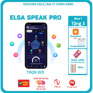 Trọn đời Phần mềm tiếng Anh ELSA Speak Pro - Toàn quốc - [Evoucher] - Voucher mã học