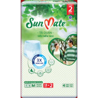 Tặng 2 Miếng Bên Trong - Tã Quần Sunmate M18 Siêu Mềm Mại - Tã quần người già Sunmate