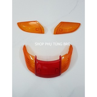  Combo chụp xi nhan trước sau màu vàng và chụp đèn hậu xe WAVE nhỏ   Wave ZX  