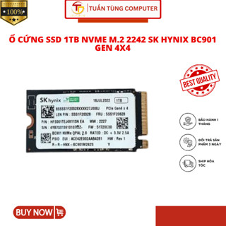 Ổ cứng SSD 1TB NVMe M.2 2242 SK Hynix BC901 gen 4x4 Bảo hành 1 Tháng - Phụ kiện máy tính hàng chính hãng