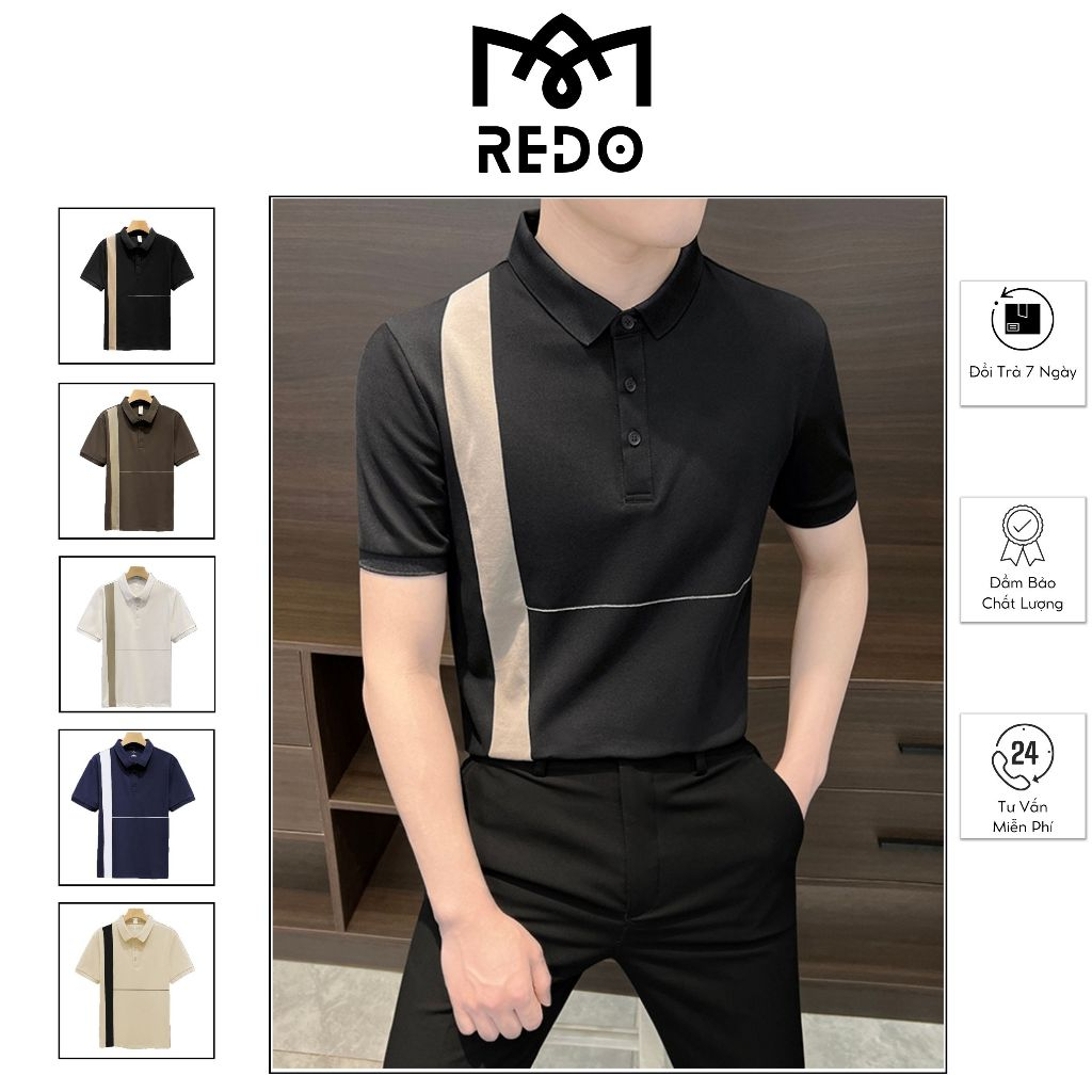 Áo polo, áo thun nam vải cá sấu co giãn 4 chiều chất liệu cotton siêu thấm hút đủ size 48Kg - 88Kg APL01