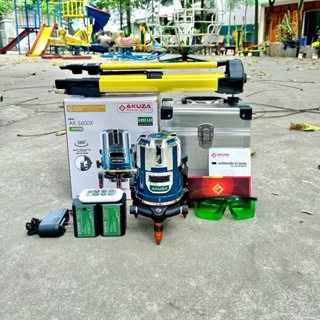 Máy Cân Bằng Laze Tia xanh Bóng Led Siêu Sáng AKUZA S600 Hỗ trợ ngoài trời 2024 có motor xoay 360