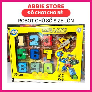 Robot Chữ Số Size Lớn Biến Hình Từ Các Con Số 0 - 9 Đồ Chơi Lắp Ráp Cho Bé Phát Triển Tư Duy