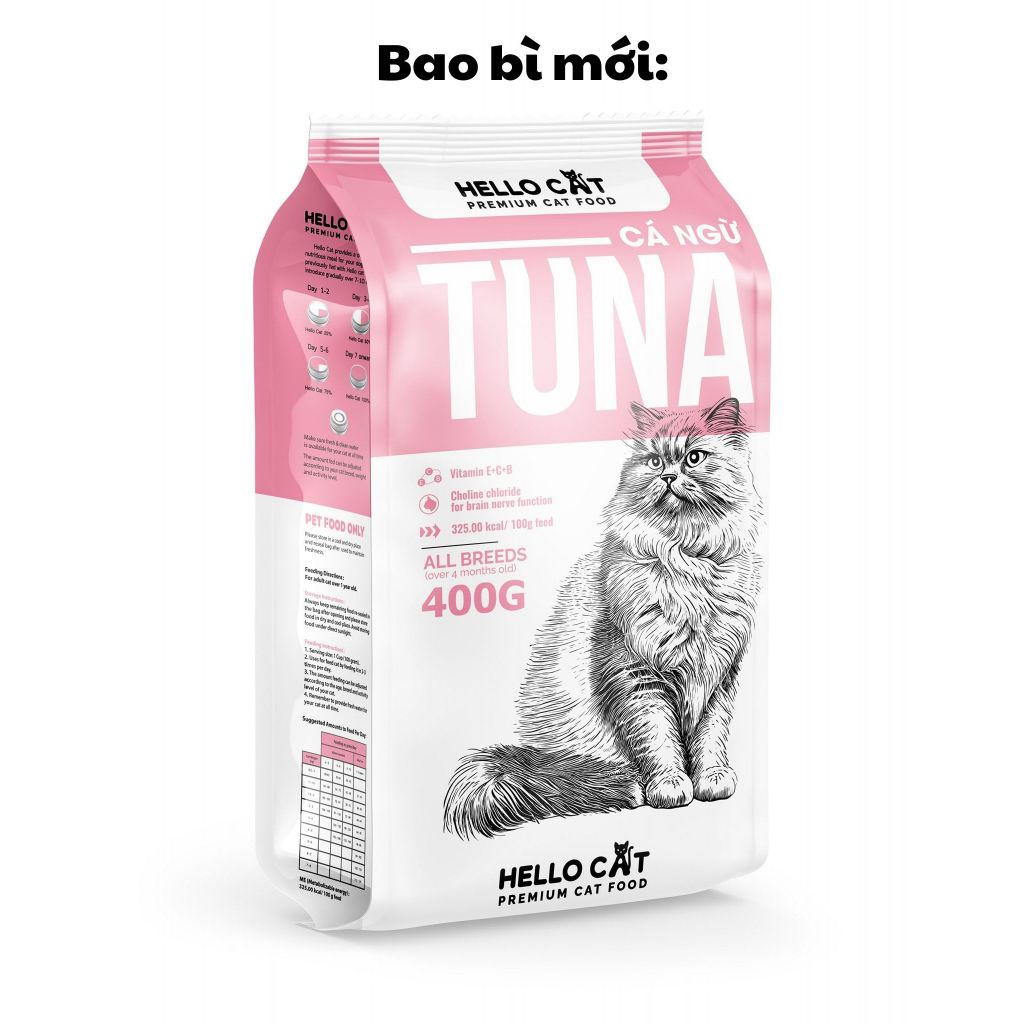 Hạt thức ăn Hello cat cho mèo mọi lứa tuổi gói 400gr