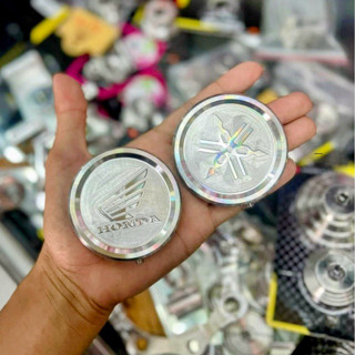 Nắp xăng Inox 304 mẫu phay Logo Honda Yamaha phụ kiện xe