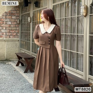 Đầm thiết kế cổ phối tay phồng tùng xoè BEMINE MT8826