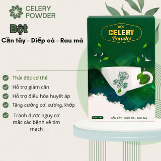 Bột Cần Tây - Diếp Cá - Rau Má CERELY POWER giải nhiệt thanh lọc cơ thể hộp 20 gói