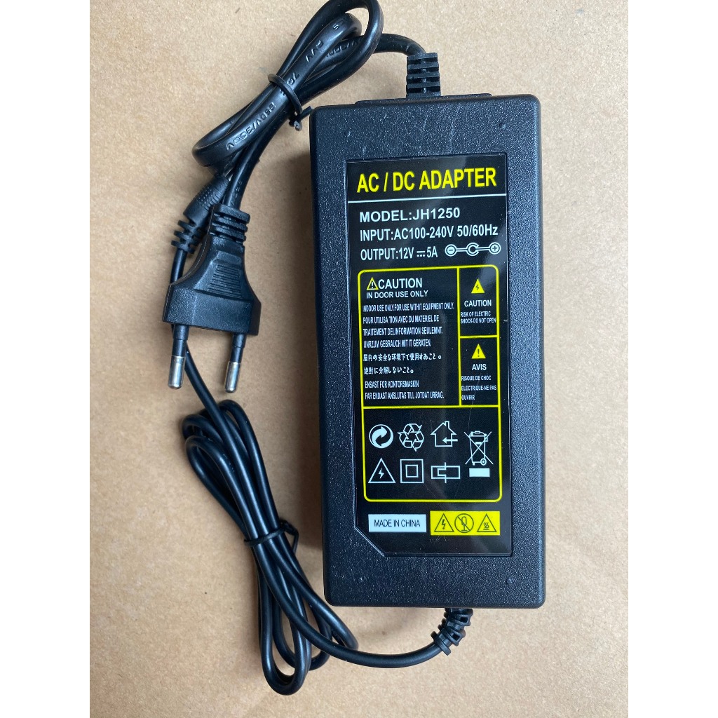  Nguồn 12V 5A  Nguồn Adapter 12V 5A hàng tốt giá sỉ nguồn cho máy bơm mini và camera Nguồn led neon 