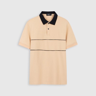 [MUA 2 GIẢM 20%] Áo Polo nam ROWAY cotton thoáng mát, thấm hút, không nhăn form regular, polo be cổ đen