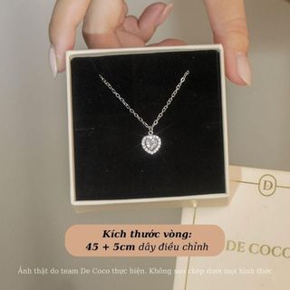 Dây chuyền nữ De Coco Libi trái tim rơi đính đá DECOCO ACCESSORIES