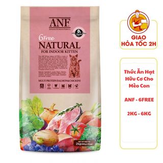 (CÓ QUÀ TẶNG) ANF - 6Free - Thức Ăn Hạt Hữu Cơ Cho Mèo Con 2kg - 6kg