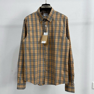 Áo sơ mi nam nữ dài tay BBR sọc kẻ caro be đen đỏ toàn thân cao cấp boy phố SM113P