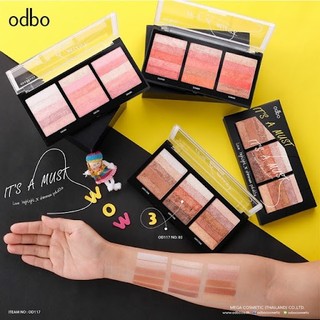 𝐐𝐮𝐞𝐞𝐧𝐁𝐞𝐚𝐮𝐭𝐲 - phấn mắt ánh nhũ odbo it's a must love highlight & shimmer palette od117 chính hãng thái lan