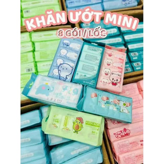 1 gói khăn ướt mini 8 tờ