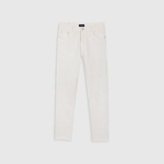 Quần jean nam ROWAY vải denim co giãn nhẹ, form slim, Jean trắng