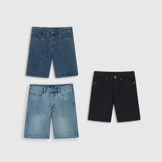 Quần short nam ROWAY, vải denim cotton, form suông | Jean short